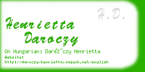 henrietta daroczy business card